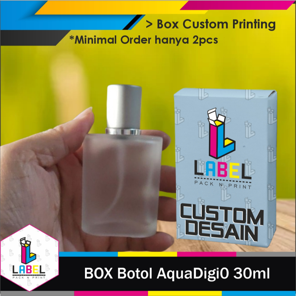

Dus Kemasan / Box AquaDigii0 30ml Custom Desain Full Print