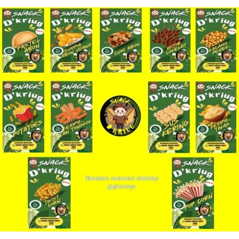 

SNACK & CAMILAN D ' KRIUG DALAM KEMASAN TOPLES 1000 ml dan 800 ml