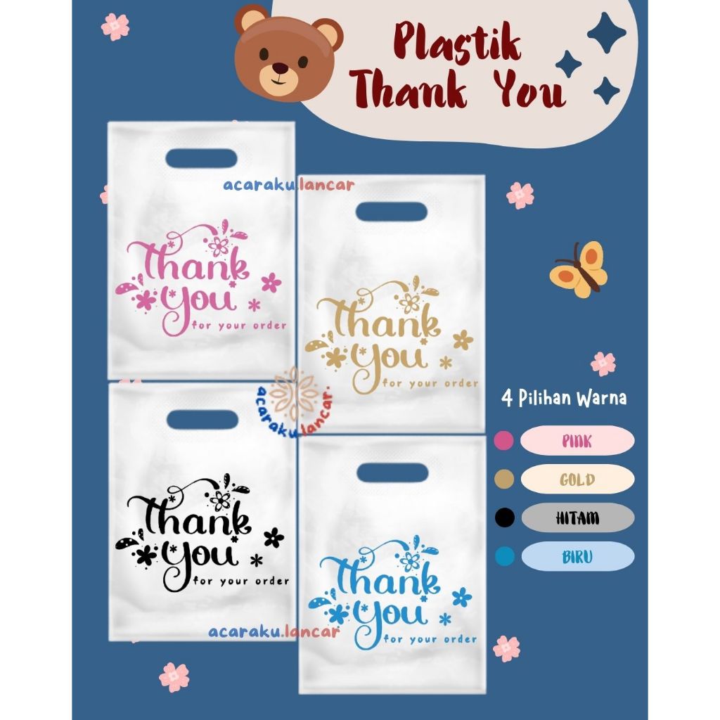 

PLASTIK PLONG PACKING ONLINE SHOP MOTIF THANK YOU