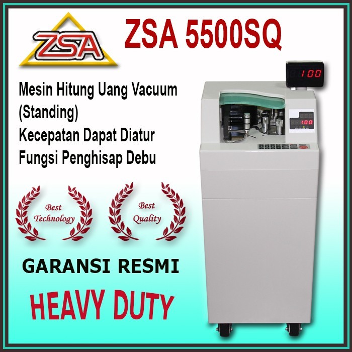 Mesin Hitung Uang Vacuum ZSA 5500SQ Mesin Hitung Uang Vacuum ZSA 5500 SQ Garansi Resmi