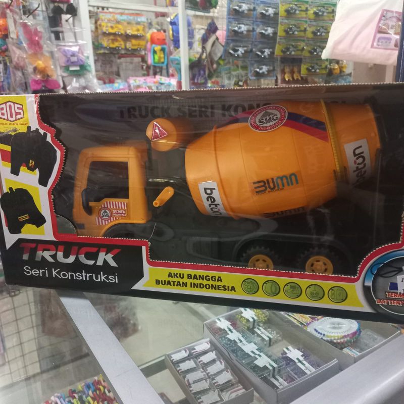 mainan truk molen remot besar (termasuk battery charge)
