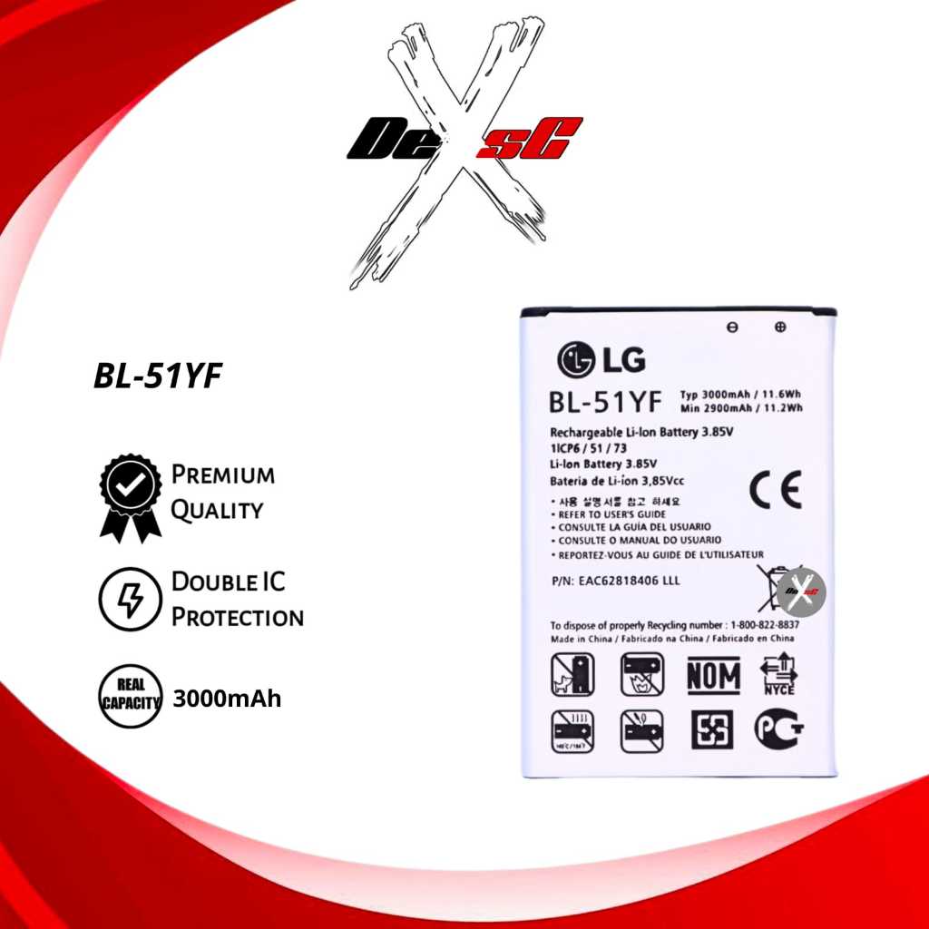 Baterai BL-51YF LG G4 Stylus Batre Batrai Battery Handphone LG G4 Stylus