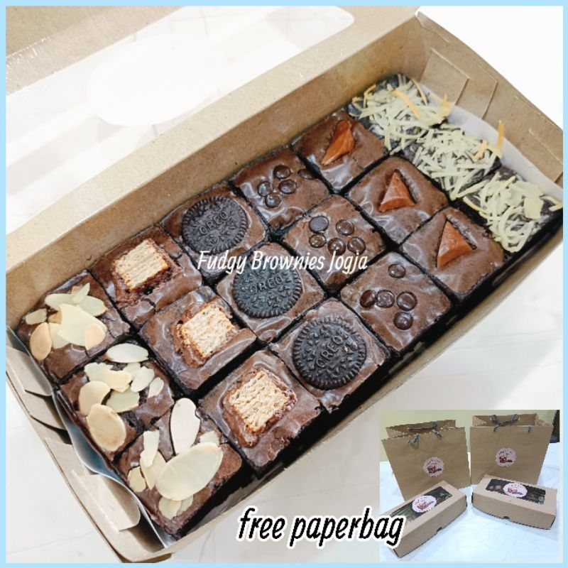 

Fudgy Brownies 20x10cm free paperbag