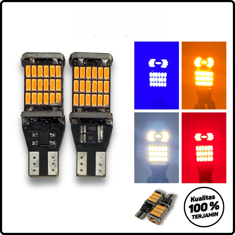 Lampu Sen Dajjal 45 LED Sein Senja T10 T15 Super Terang