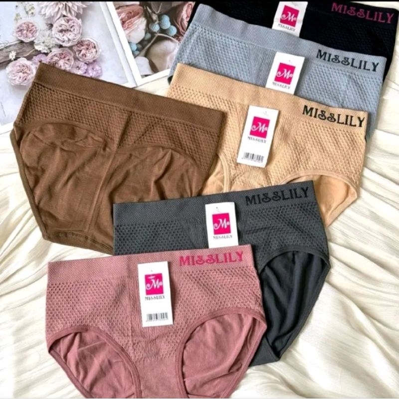 PROMO 3,6 PCS CD RAJUT MISSLILY  Celana Dalam Wanita Import Terbaru