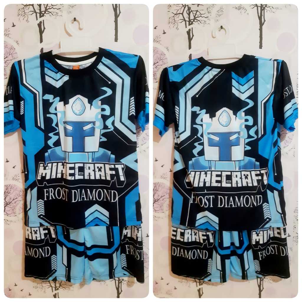 SETELAN FROST DIAMOND ANAK LAKI LAKI | Setelan Full Printing Frost Diamond Lengan PENDEK Anak Laki-L