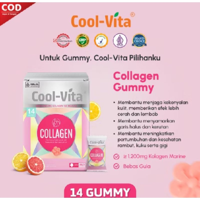 

[Promo murah lebay] Coolvita collagen gummy 1 box ( 14 saset) Ready stock