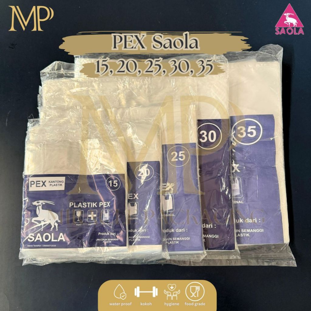 Kantong Plastik Kresek PE PEX Saola Bening 15 20 25 30 35 / Kresek Bening PE Transparan / PEX Saola