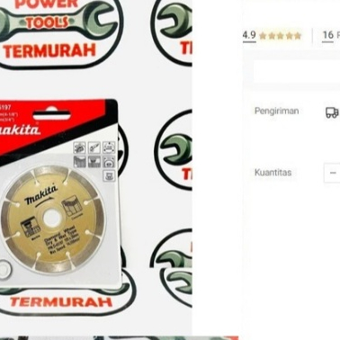 

MAKITA DIAMOND WHEEL D-05197 105MM DRY 4" MATA PISAU POTONG KERAMIK