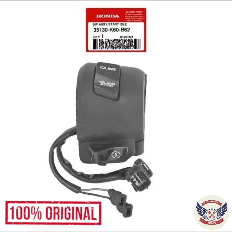 35130K60B62 Saklar Kanan R RH Tombol Stater Set - Vario 125 eSP ISS Idling Stop K60R 2018 - 2022 Swi