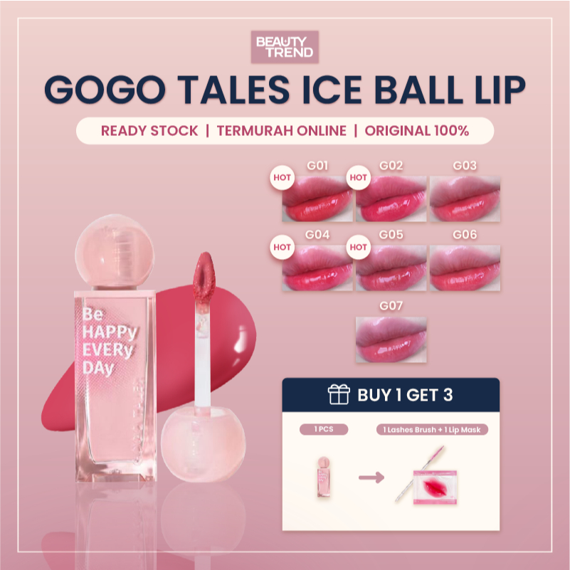 [READY ORI] Gogo Tales Lip Glaze Gogo Tales Little Ice Hockey Lip Glaze Gogo Tales Lip Gloss GT535