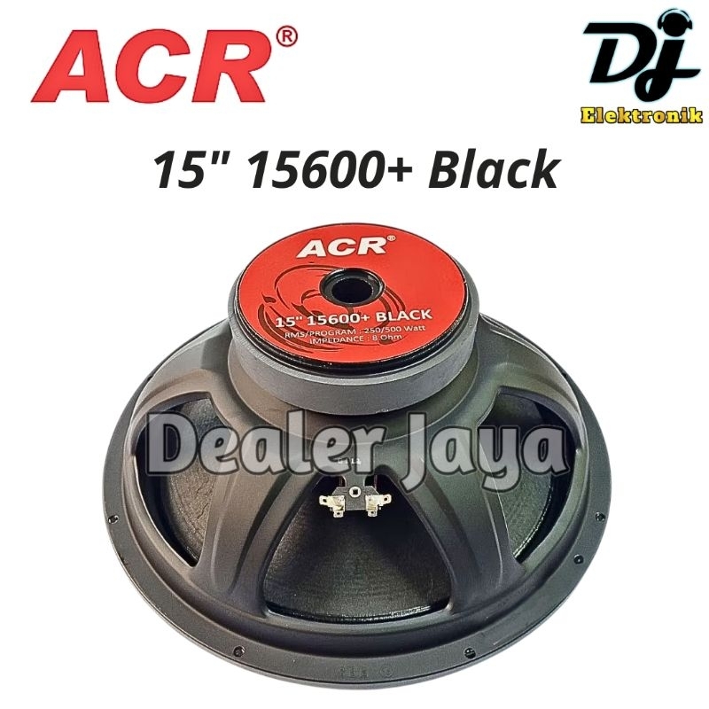 Speaker Komponen ACR 15600+ BLACK / 15600BLACK + - 15 inch (Fabulous)