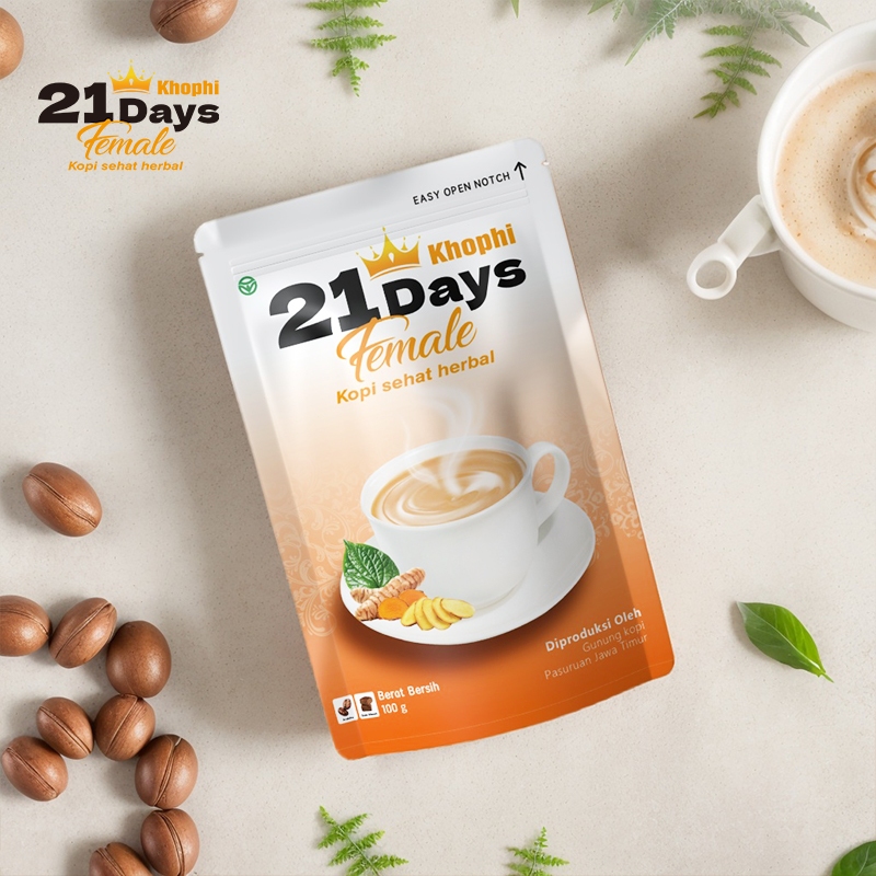 

【21Days KOPI】 Female Coffee 100g - Kopi Gula Aren dengan Formula Aktif untuk Wanita