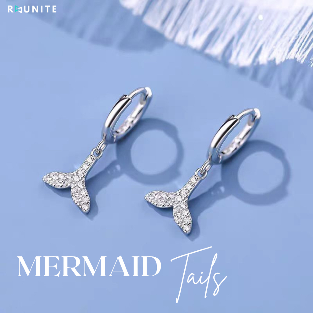 Reunite Jewelry - Anting Titanium Wanita S925 Mermaid Tails