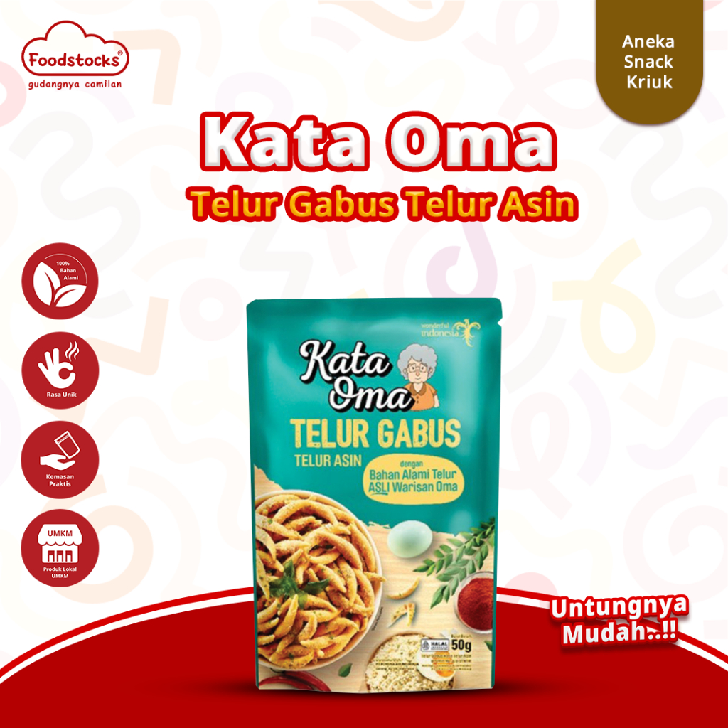 

Kata Oma Telur Gabus Rasa Telur Asin - Cemilan Kue Gabus 50 Gr