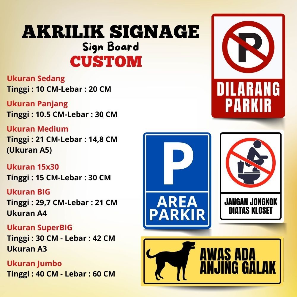 

Signage Akrilik Custom, Sebelum Pesan Baca Deskripsi