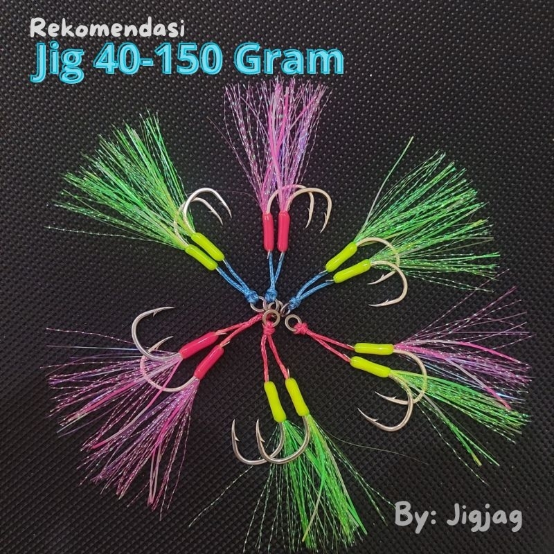 Assist Hook Metal Jig 40-150gram GID (Glow In The Dark)