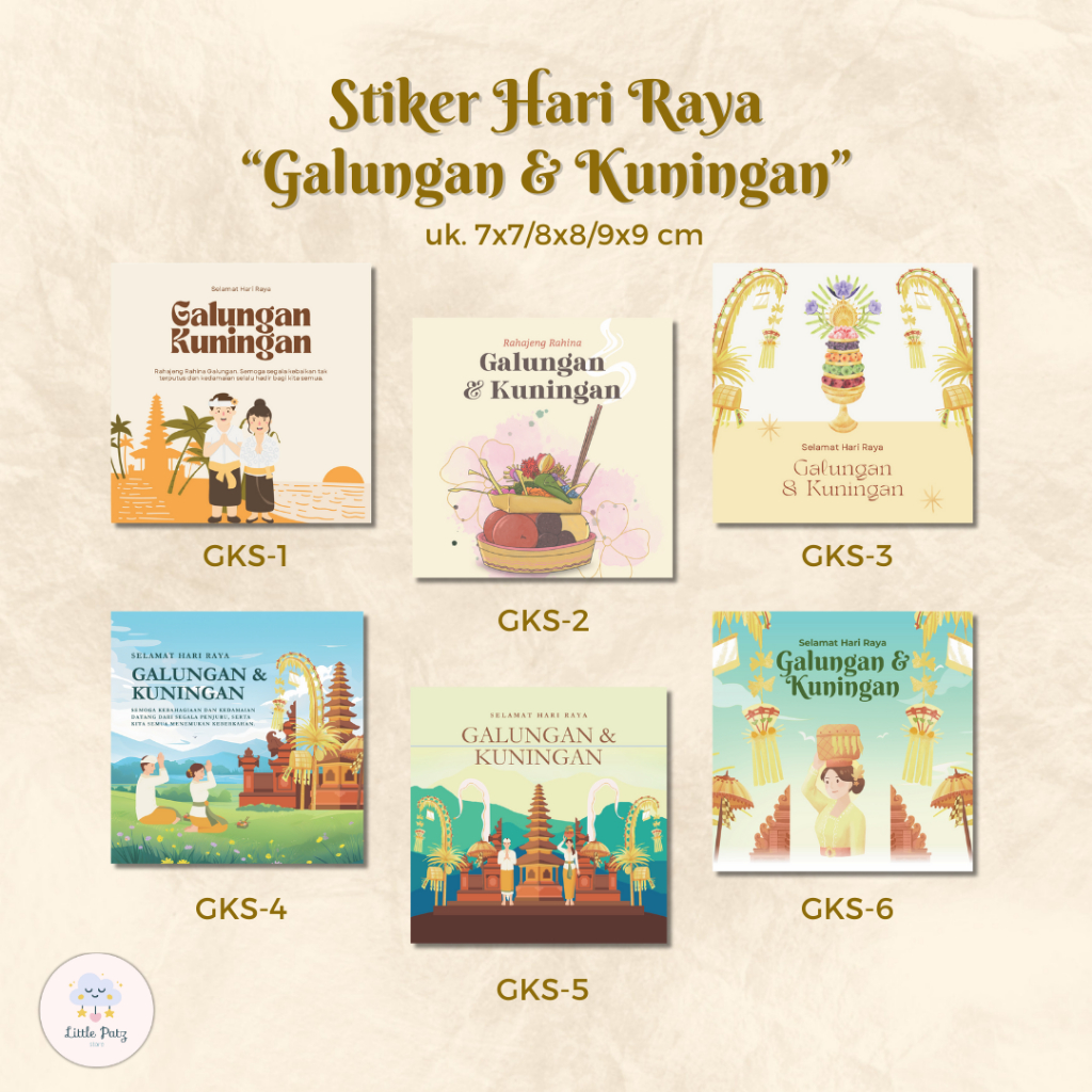 

NEW ARRIVAL 2025!! Stiker Hari Raya "GALUNGAN & KUNINGAN" Label/Murah/hampers/Souvenir