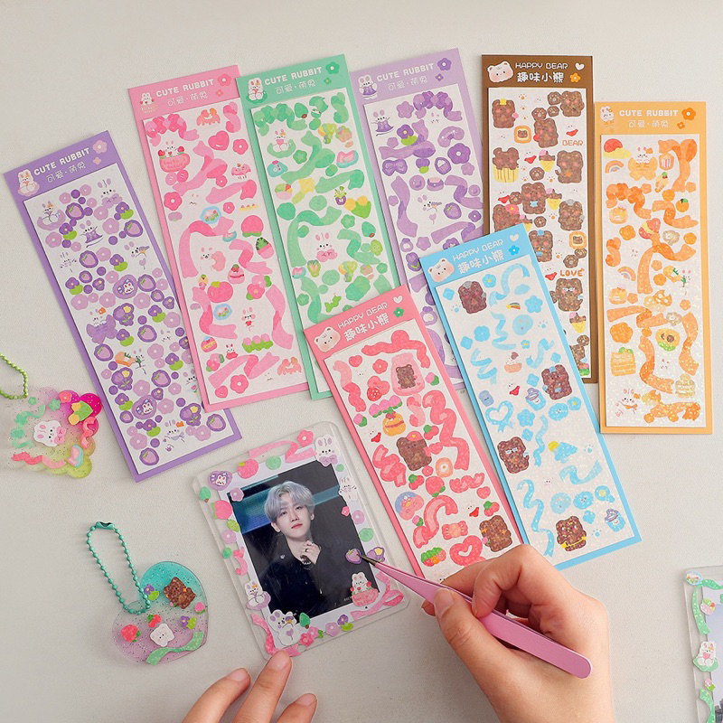 

Sticker Hologram Kartun Korean Style Dekorasi Diary, Scrapbook & Foto
