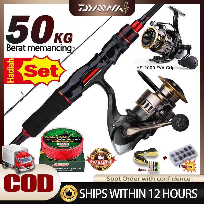 (COD) pancing 1 set lengkap kuat /Joran Pancing Set Dengan Bahan Serat Karbon Joran Pancing Carbon P