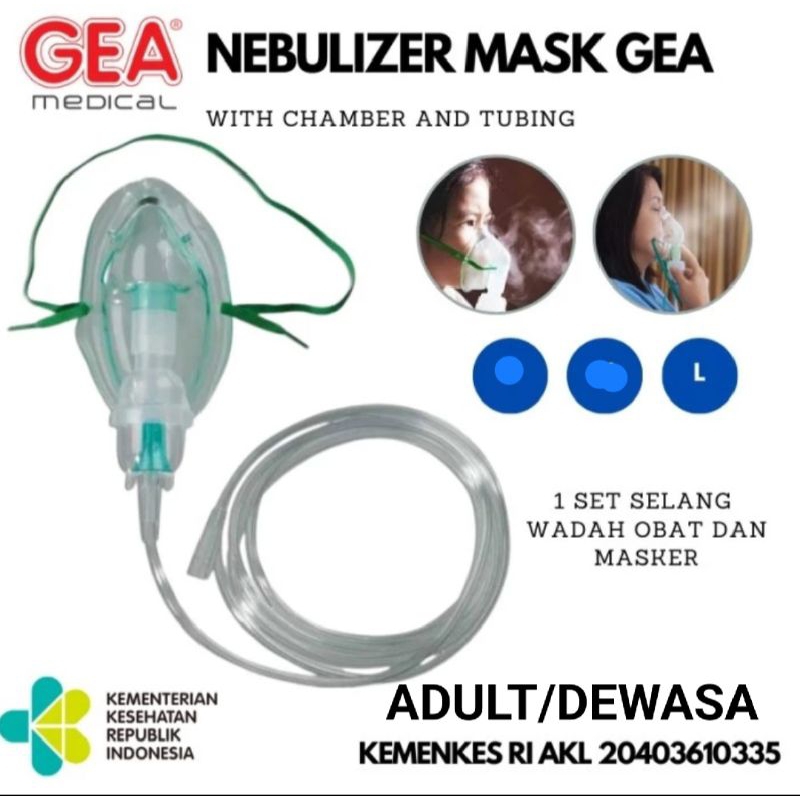Masker Nebulizer Dewasa / Nebulizer Mask Adult