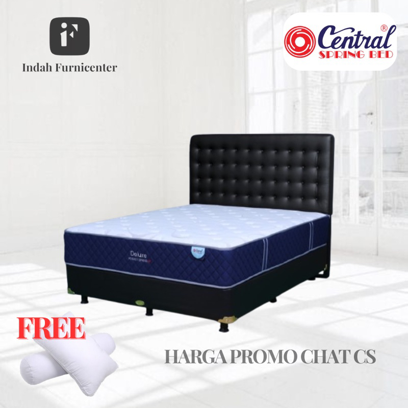kasur springbed Central deluxe pocket 90x200 120x200 160x200 180x200 poket matrass spring bed deluks