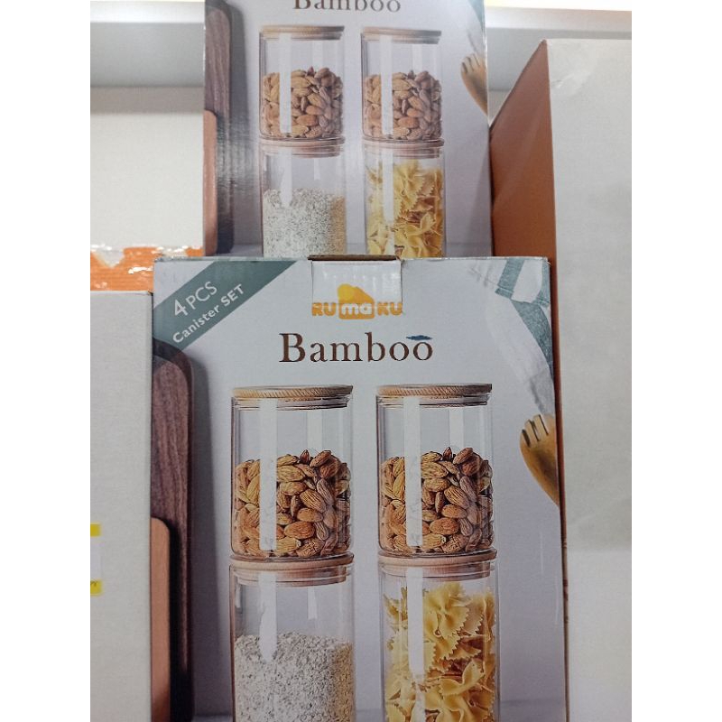 HUGO TOPLES KACA BOROSILICATE TUTUP BAMBU