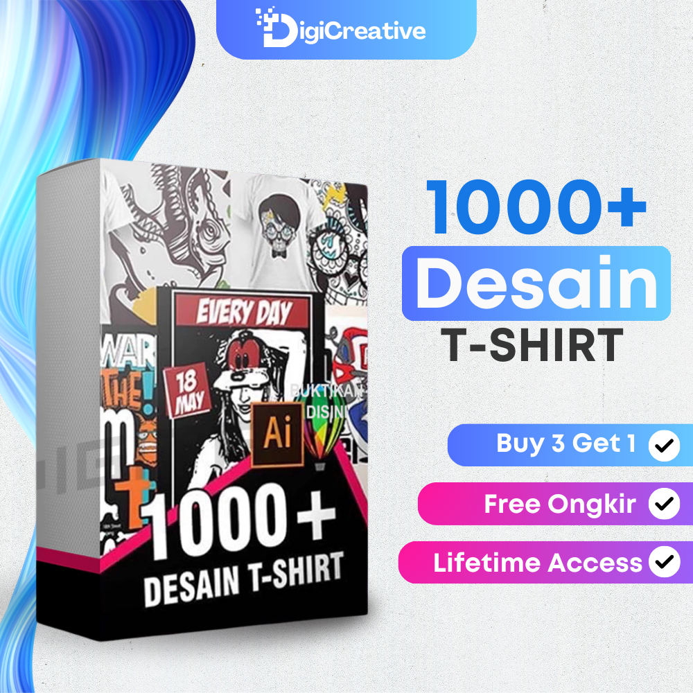1000+ TEMPLATE DESAIN T-SHIRT BAJU SIAP PAKAI