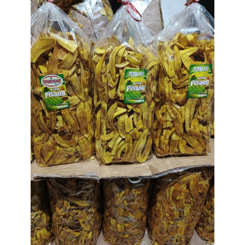 

Kripik pisang kemasan 1kg free buble warp