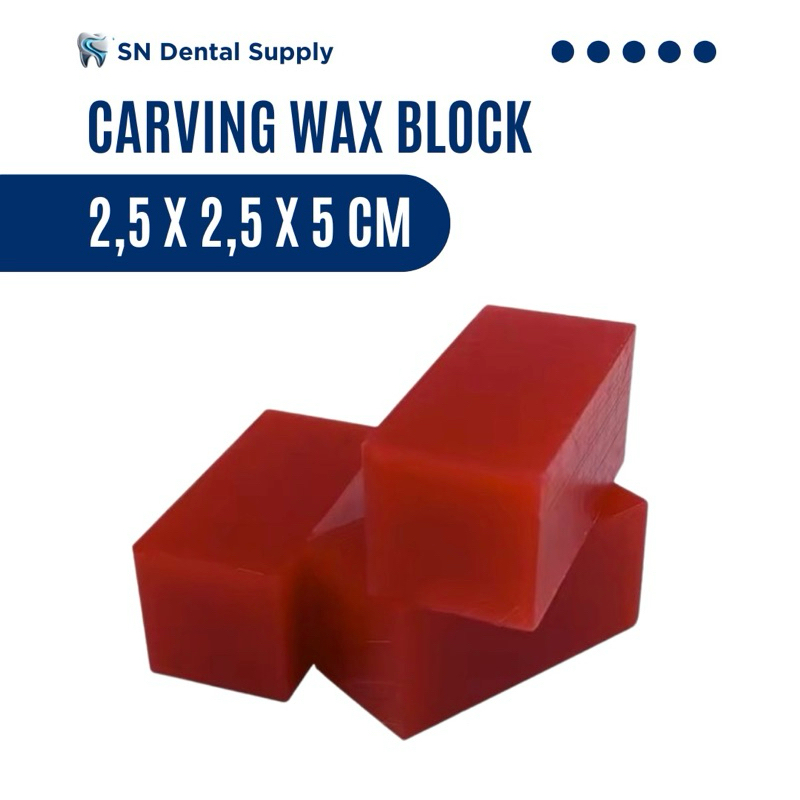 DENTAL CARVING WAX BLOCK-BALOK MALAM MERAH CARVING GIGI
