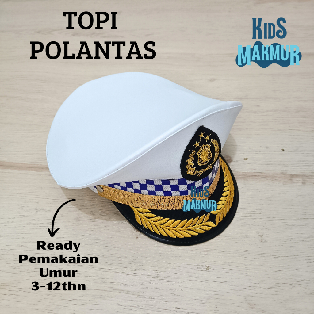 Topi Polantas anak laki laki topi Polisi Lalulintas anak laki laki