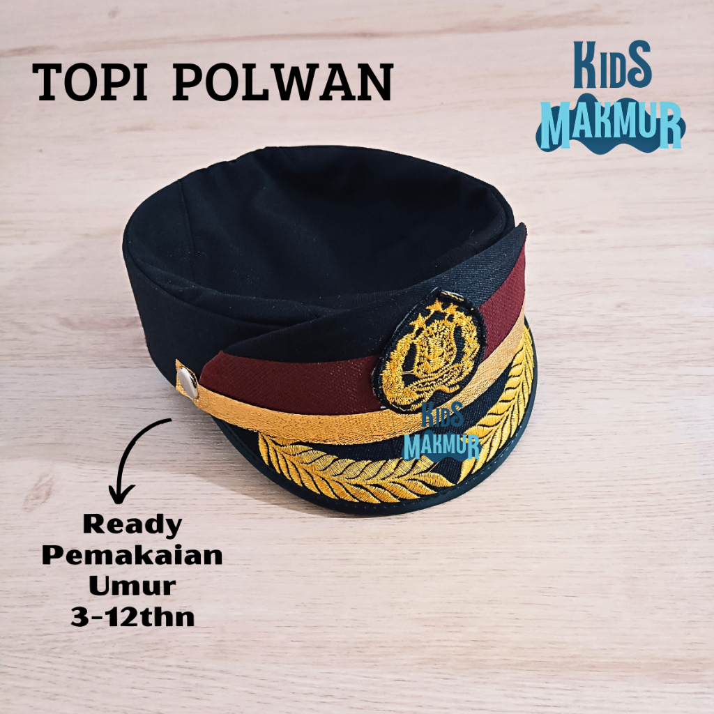 Topi polwan topi polisi anak prempuan topi polisi anak topi profesi