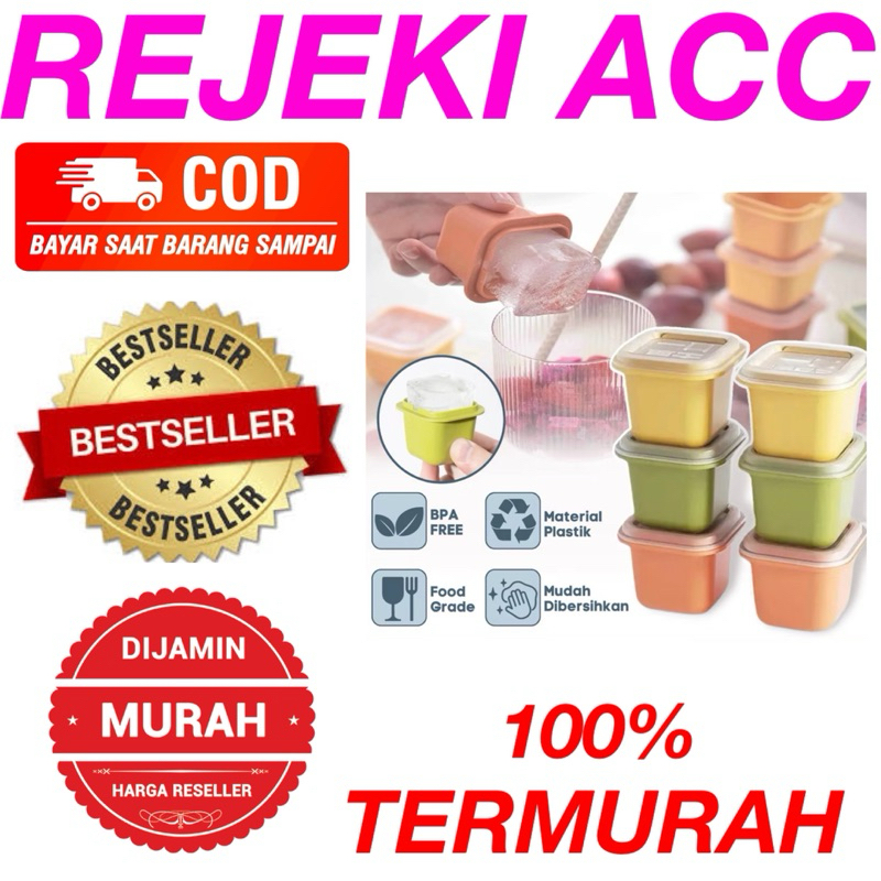 Cetakan Es Batu Bentuk Kotak Kecil Dengan Tutup / Alat Pencetak Puding Agar-Agar Jelly Cokelat Yogur