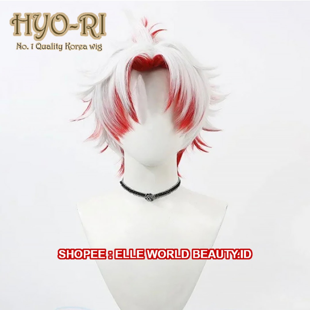 READY STOK - WIG SCAR WIG SCARS WIG COSPLAY GAME WUTHERING WAVES WIG COWO COWOK PRIA PENDEK PONI BEL