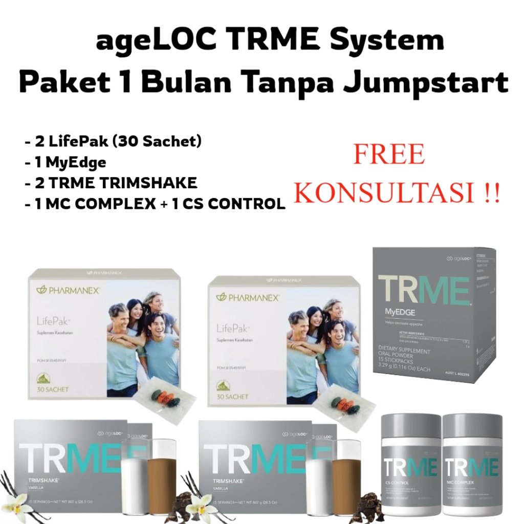 TRME System Pengelolaan Berat Badan 30 hari 1 Bulan TR90 V2 Tanpa JumpStart – age L0CK Store