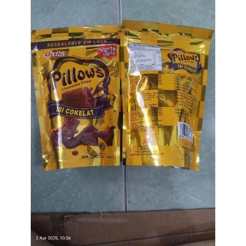 

Snack Oishi Pillows Makanan Ringan Ekstrudat Bentuk Bantal Pillows Party Size 100g