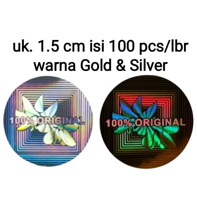 

Stiker hologram 100% original 1.5cm