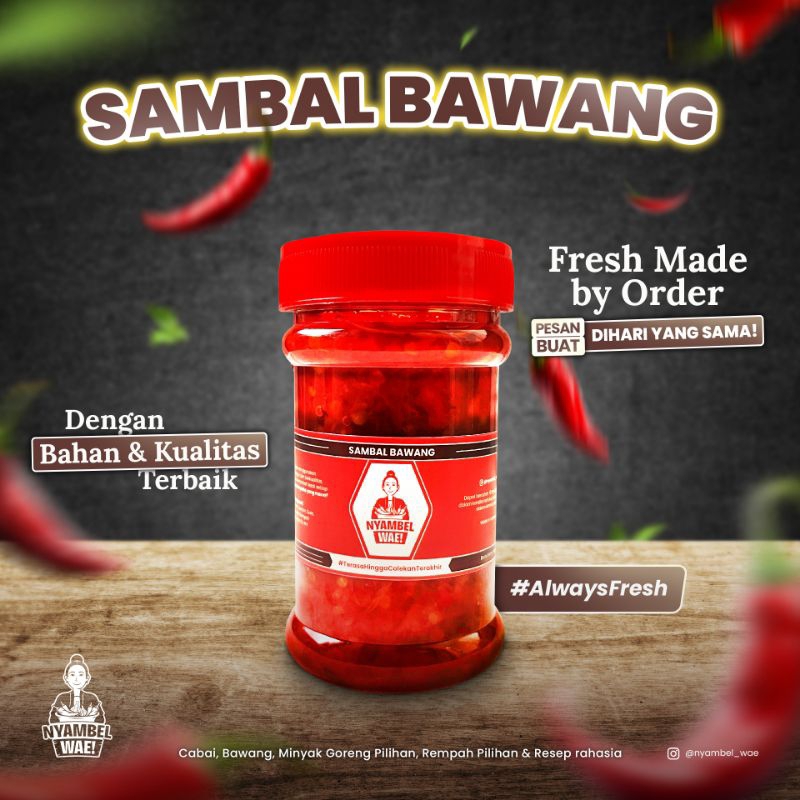 

Nyambel Wae - Sambel Bawang Kemasan Toples Kecil 150 Gram
