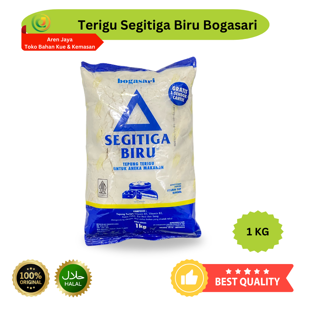

Tepung Terigu Segitiga Biru Bogasari Serbaguna 1 Kg Original
