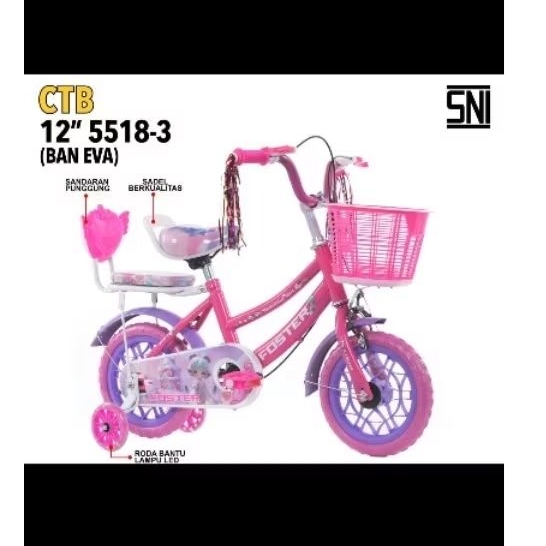 Sepeda Anak Perempuan Little Pony Usia 2 sampai 10 tahun