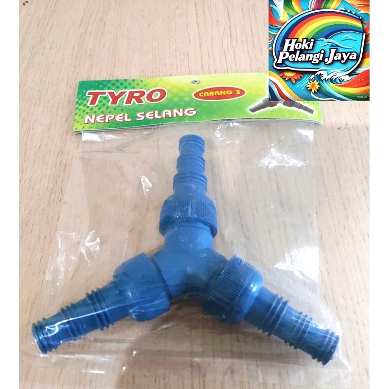 Nepel Sambungan Selang Plastik PVC Lurus Cabang tiga cabang 3