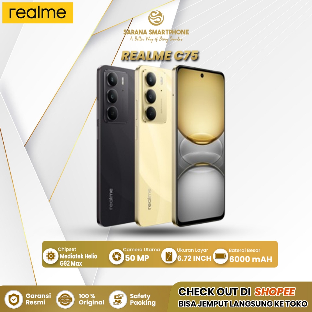 REALME C75 RAM 8/256 GB | REALME C 75 RAM 8/128 GB GARANSI RESMI REALME INDONESIA