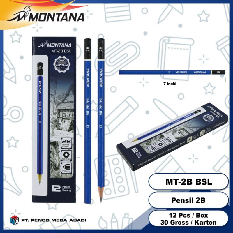 

PENSIL 2B BIRU 12PCS MILTON MT 2B BSL PENSIL 2B MURAH