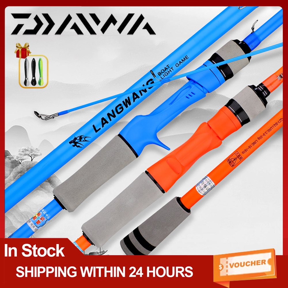 [COD&Ready] Daiwa Joran Baitcasting Portabel Joran Pancing Karbon Umpan Pancing Putar Joran Pancing 