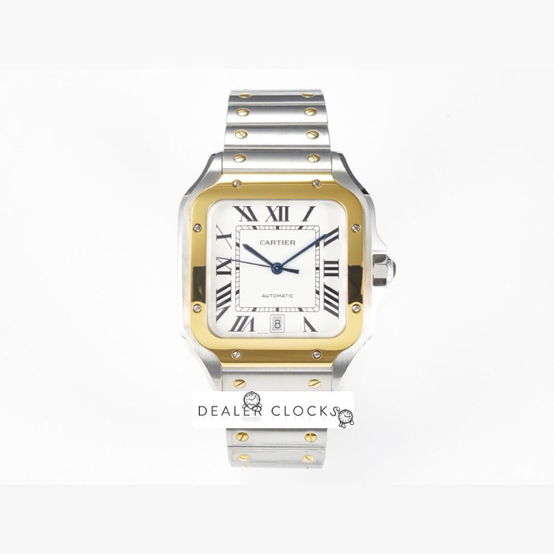 $antos de 40mm 2018 BVF 1:1 Best Edition YG Bezel White Dial on SS SmartLinks Bracelet