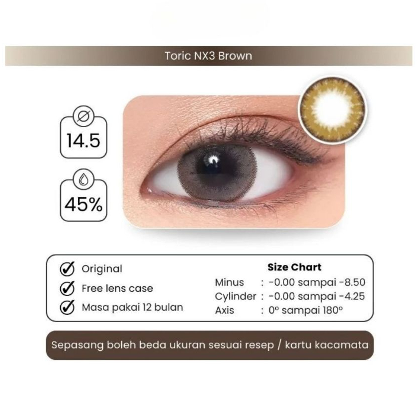 Softlens cylinder-Softlens silinder original masa pakai 1tahun