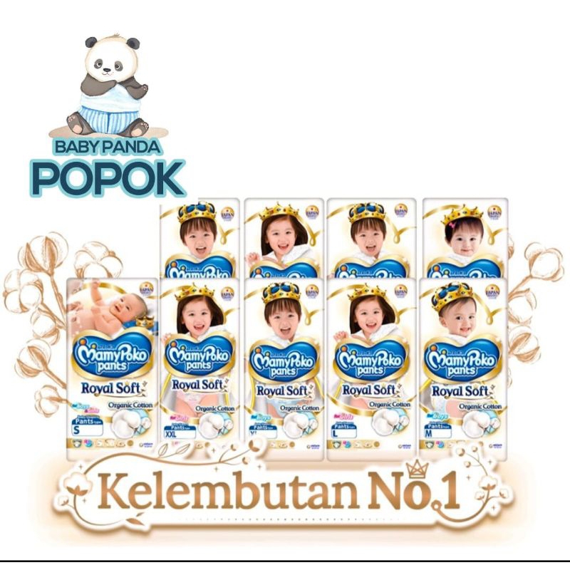 ( 1 DUS ) Mamypoko Royal Soft S60(Perekat), NB62(Perekat), NB62, S46, M42, L34, XL30, XXL24 Premium