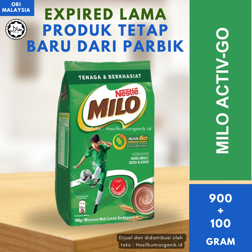 

NESTLE MILO Activ-Go Minuman Malt Cokelat ( 900g + 100g )