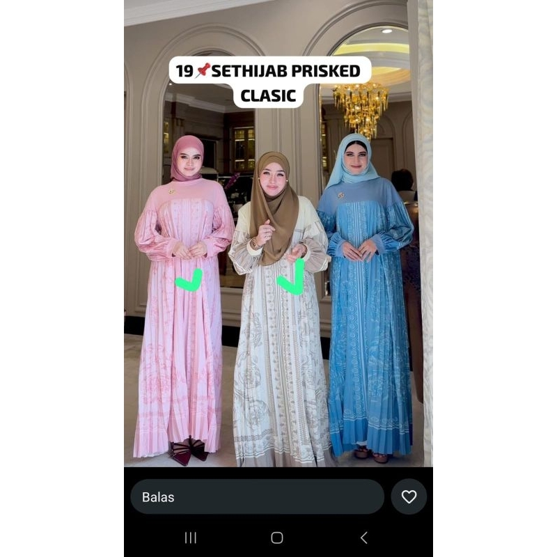 GAMIS SHELLASAUKIA PLISKET (TANPA HIJAB)