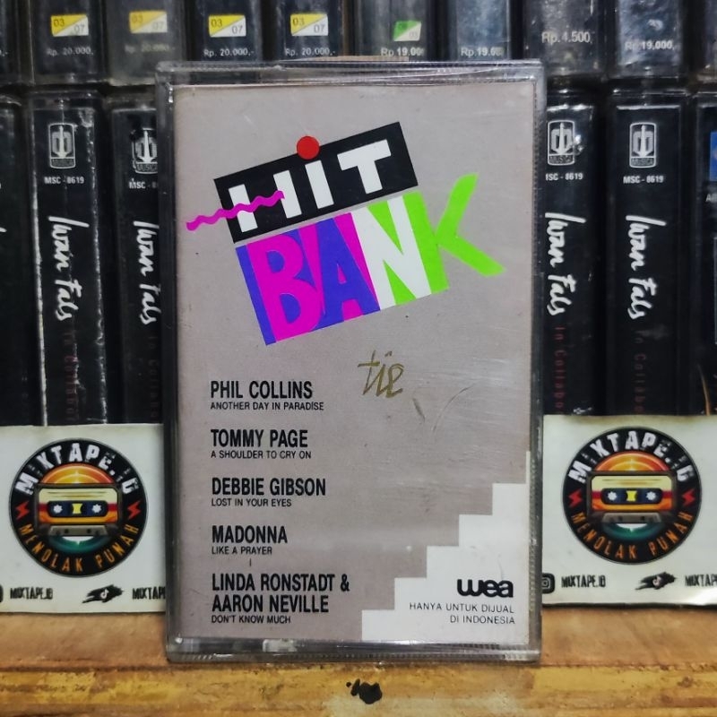 Kaset Pita - Hit Bank - Kompilasi Barat - Phil Collins - Tommy Page - Debbie Gibson - Madonna - Lind
